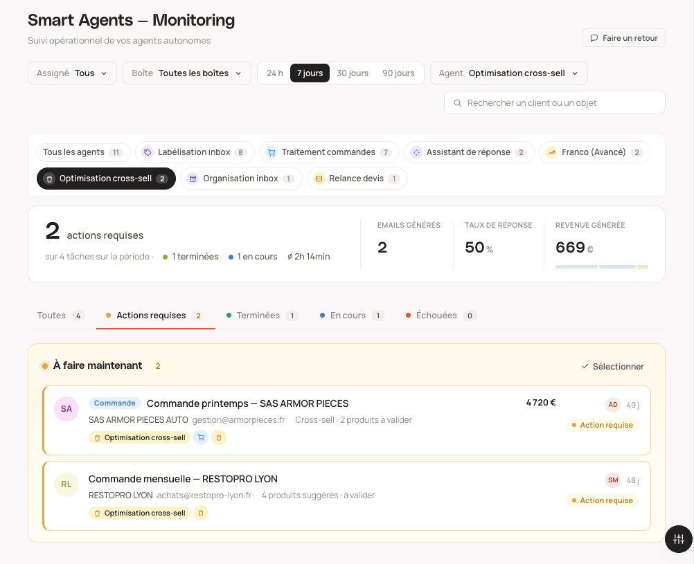 Suggestions de produits complémentaires