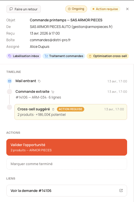 L’agent suggère. Le client décide, vous pilotez.