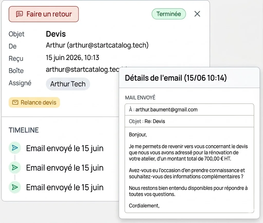 L’agent exécute. Vous validez.